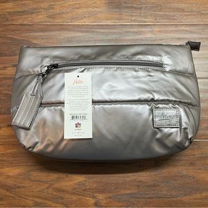 NWT Lug Moonwalk Metallic Pearl | Silver Crossbody Bag | RFID Protected